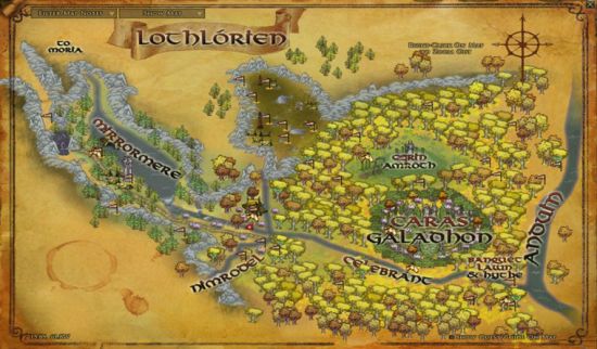 mapa Lothlorienu